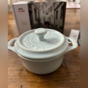 New Staub Blue Mini Cocotte Round 4” Ceramic